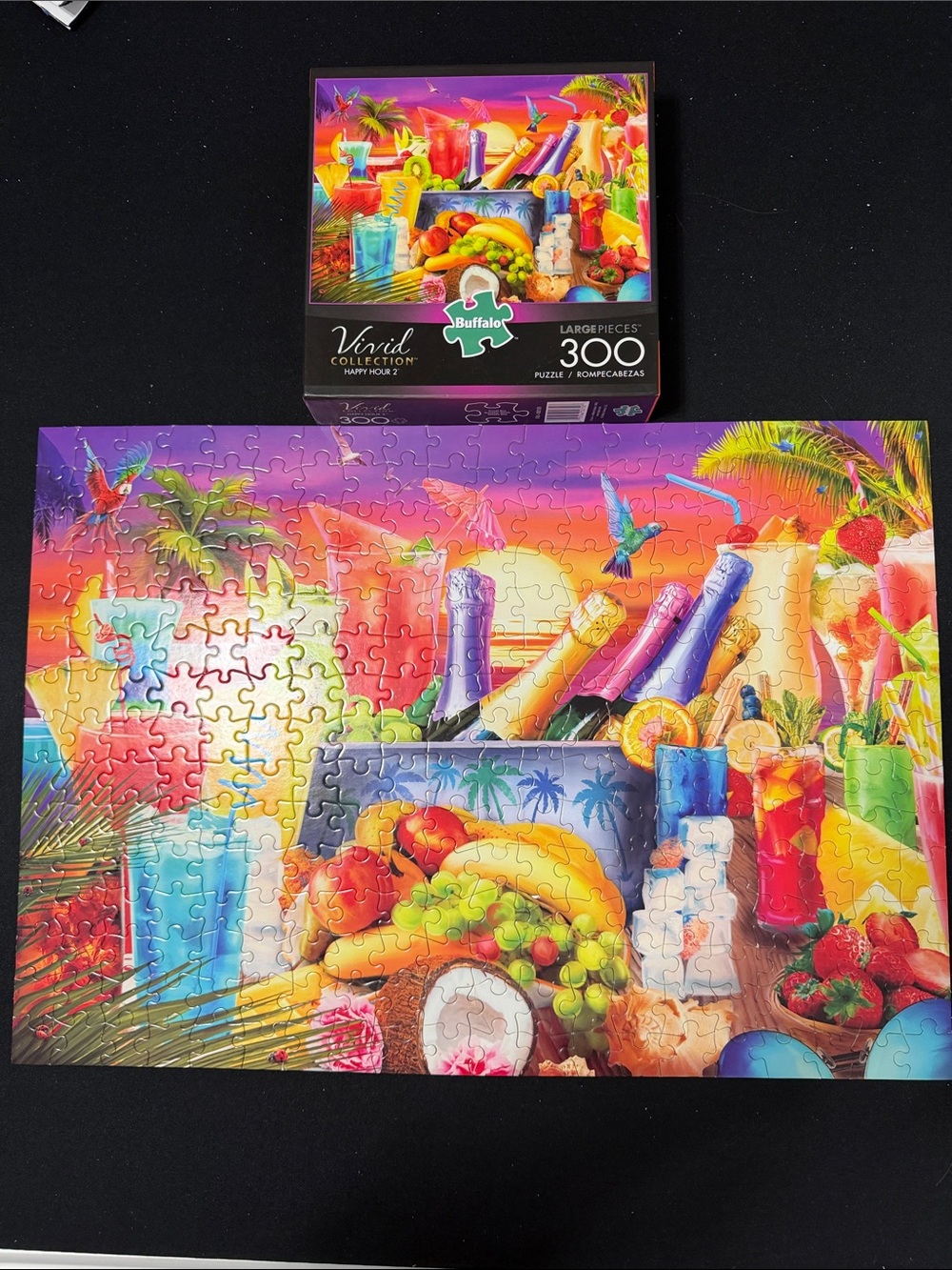 Buffalo Vivid Collection 300-Piece Tropical Cocktail Puzzle - Colorful